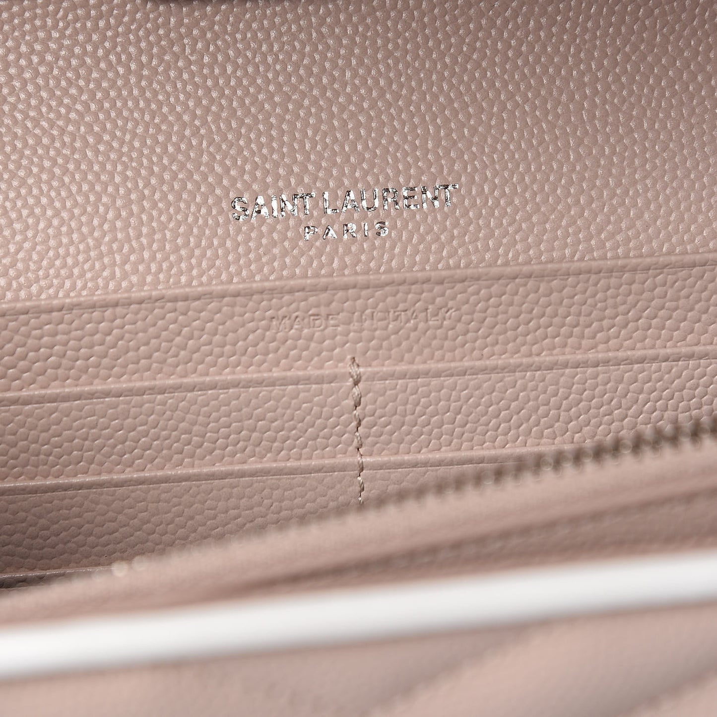 Grain De Poudre Matelasse Chevron Monogram Chain Wallet Pink and White