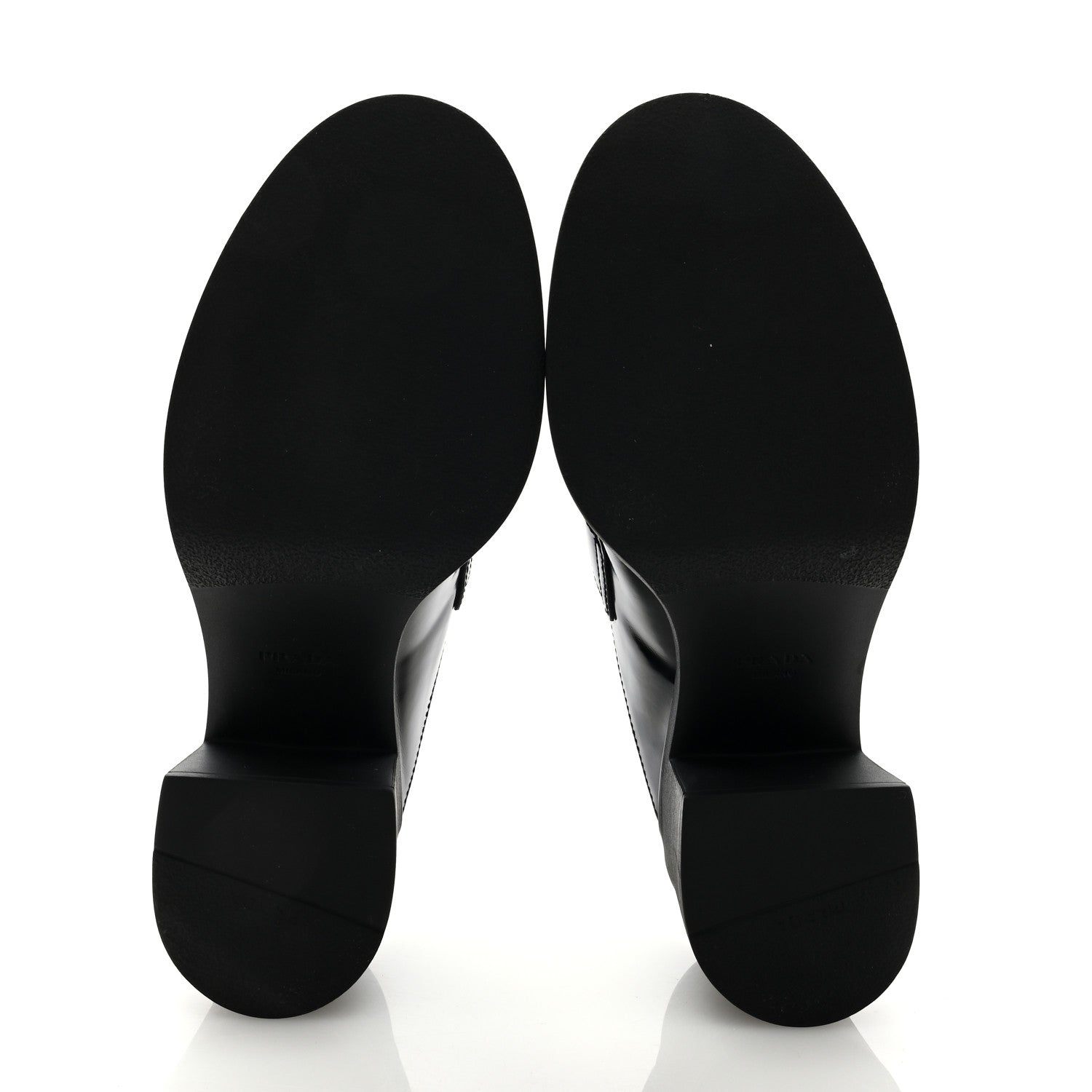 Prada Spazzolato Metal Triangle Logo Platform Loafer Mules 40.5 Black 5 of 8