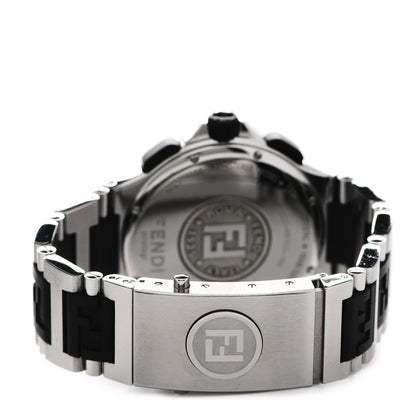 Fendi Stainless Steel Rubber 43mm Orologi Chronograph Quartz Watch 3 of 5