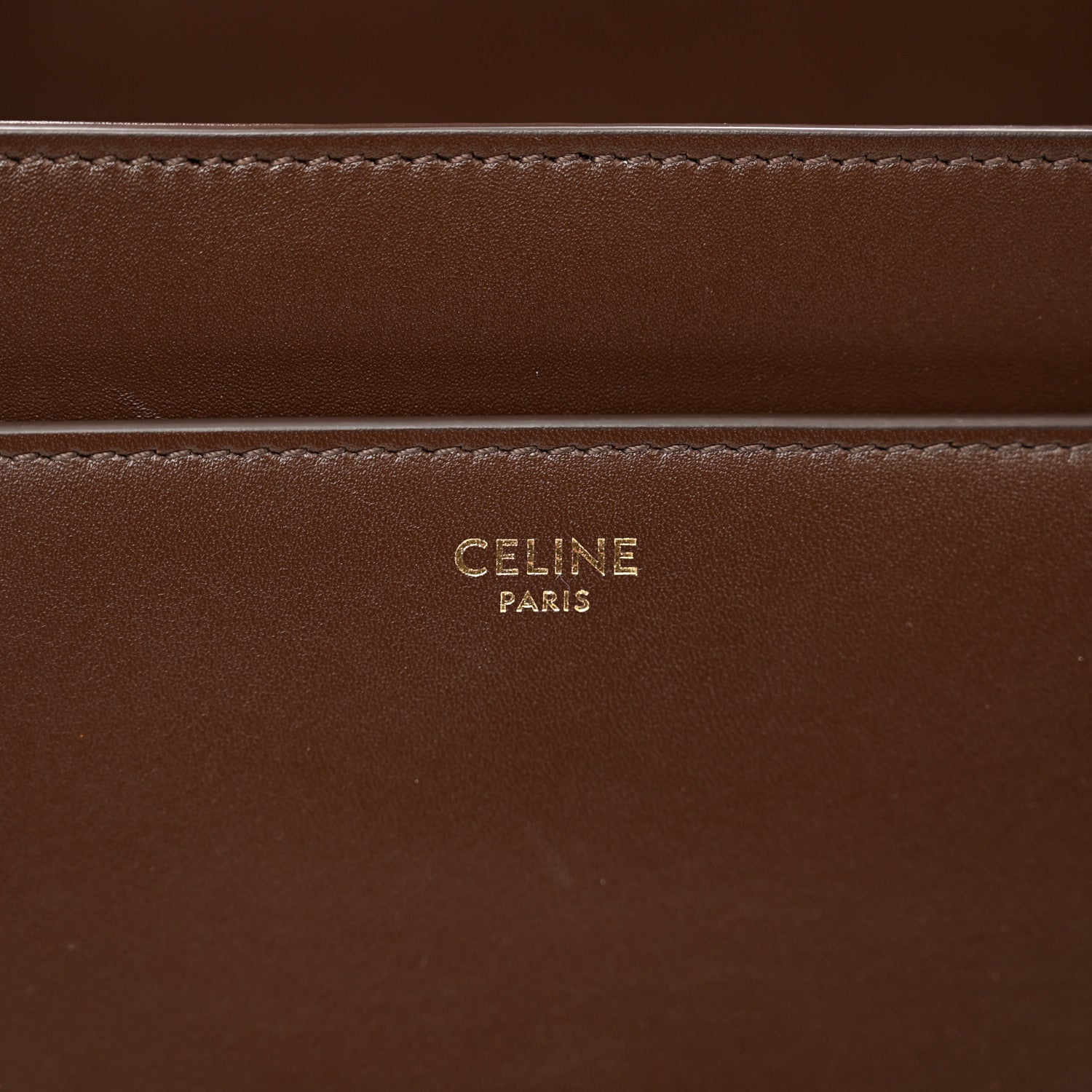 Celine Satinated Calfskin Medium 16 Top Handle Bag Brown 7 of 13