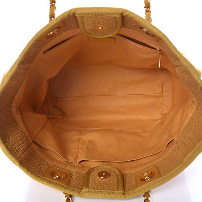 Chanel Lurex Canvas Small Deauville Tote Yellow 5 of 13