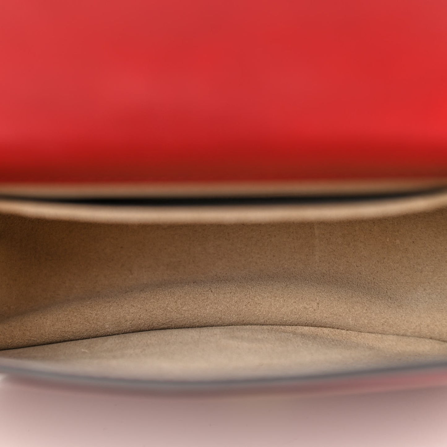 Calfskin Suede Small Nile Bracelet Bag Intense Red