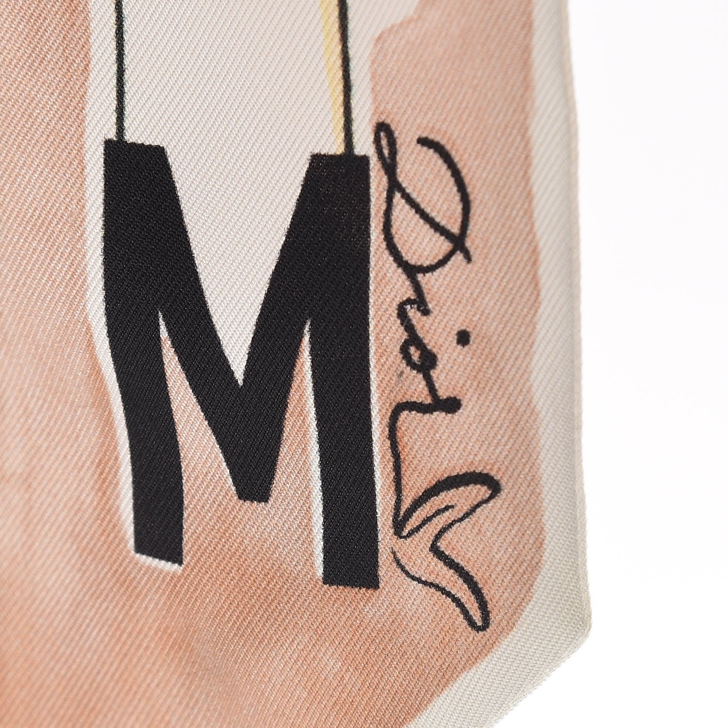 Christian Dior Silk Mitzah ABCDIOR "M" Scarf Pink 6 of 6