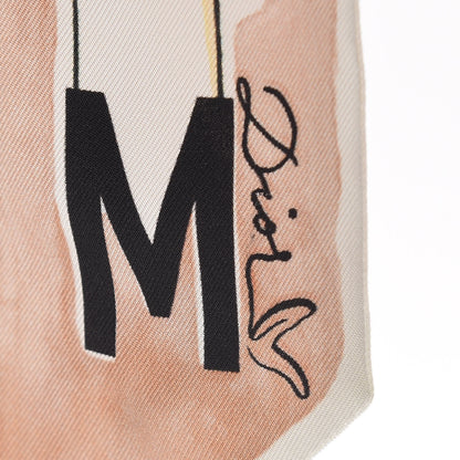 Christian Dior Silk Mitzah ABCDIOR "M" Scarf Pink 6 of 6