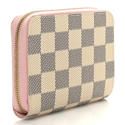 Louis Vuitton Damier Azur Zippy Coin Purse Rose Ballerine 3 of 6