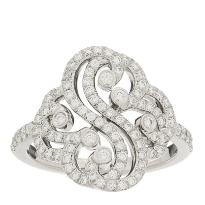 Tiffany Platinum Diamond Enchant Double Heart Ring 52 6 1 of 5