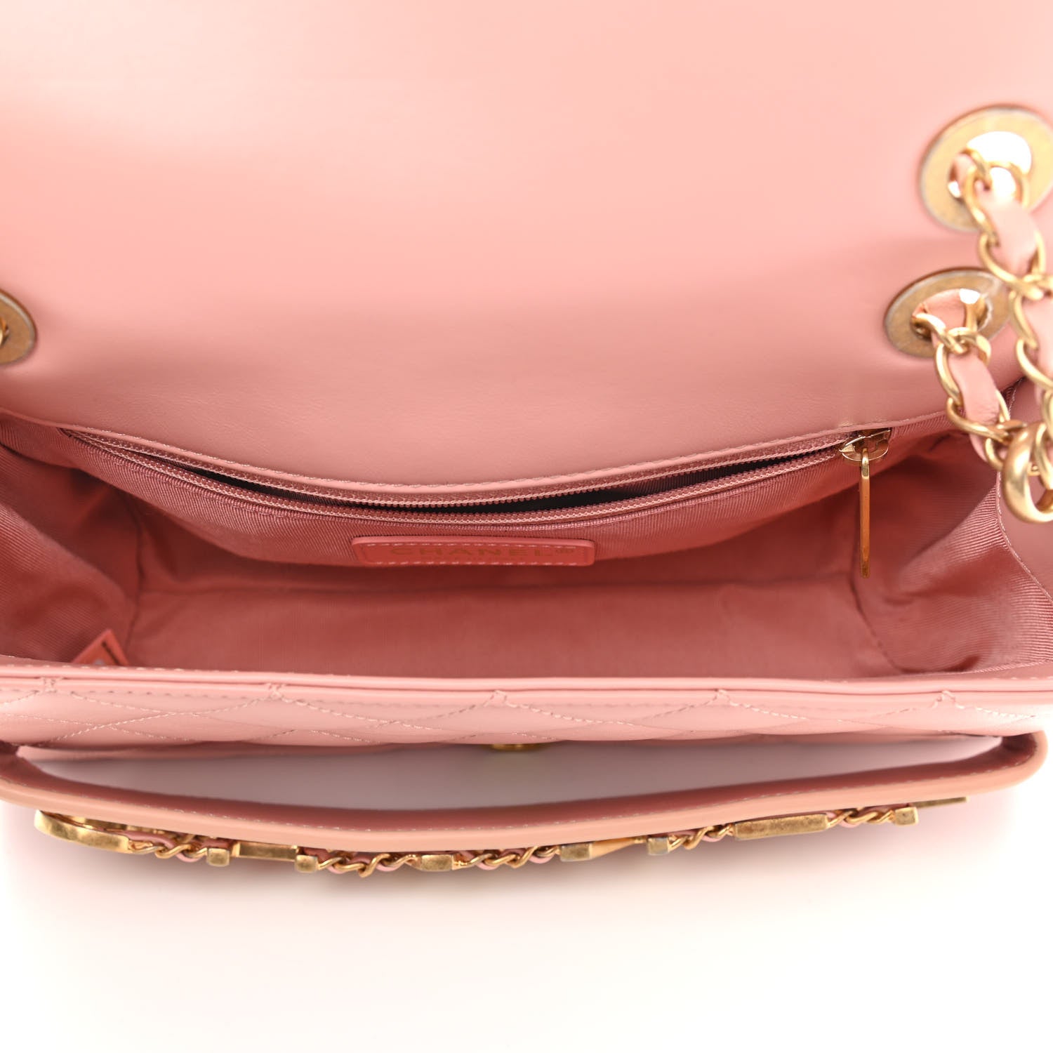 Chanel Calfskin Quilted Enchained Flap Light Pink 5 of 10