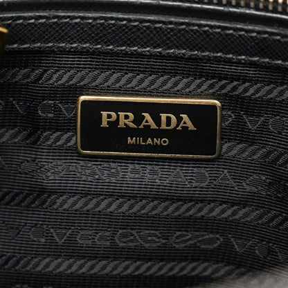 Prada Saffiano Small Galleria Double Zip Tote Black 6 of 11