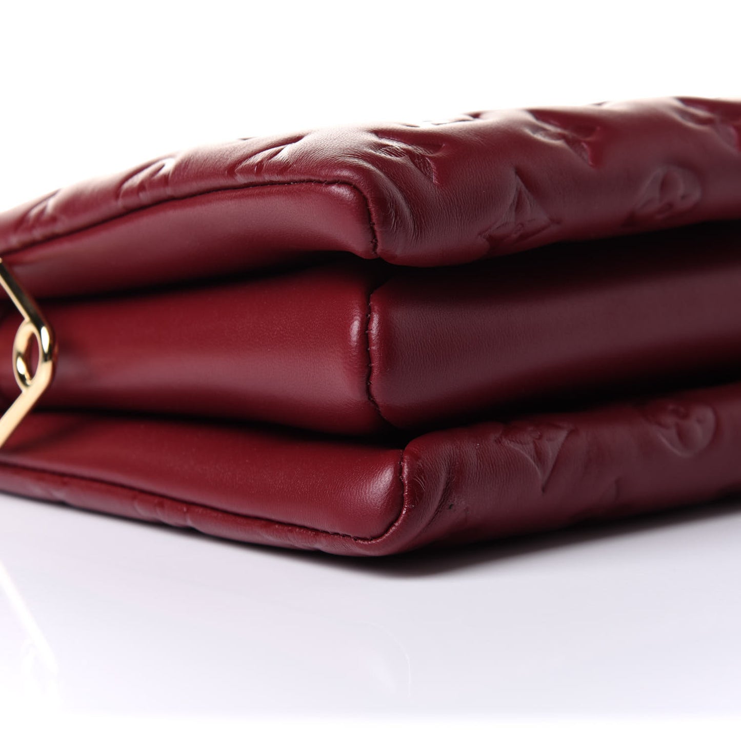Lambskin Embossed Monogram Coussin PM Wine