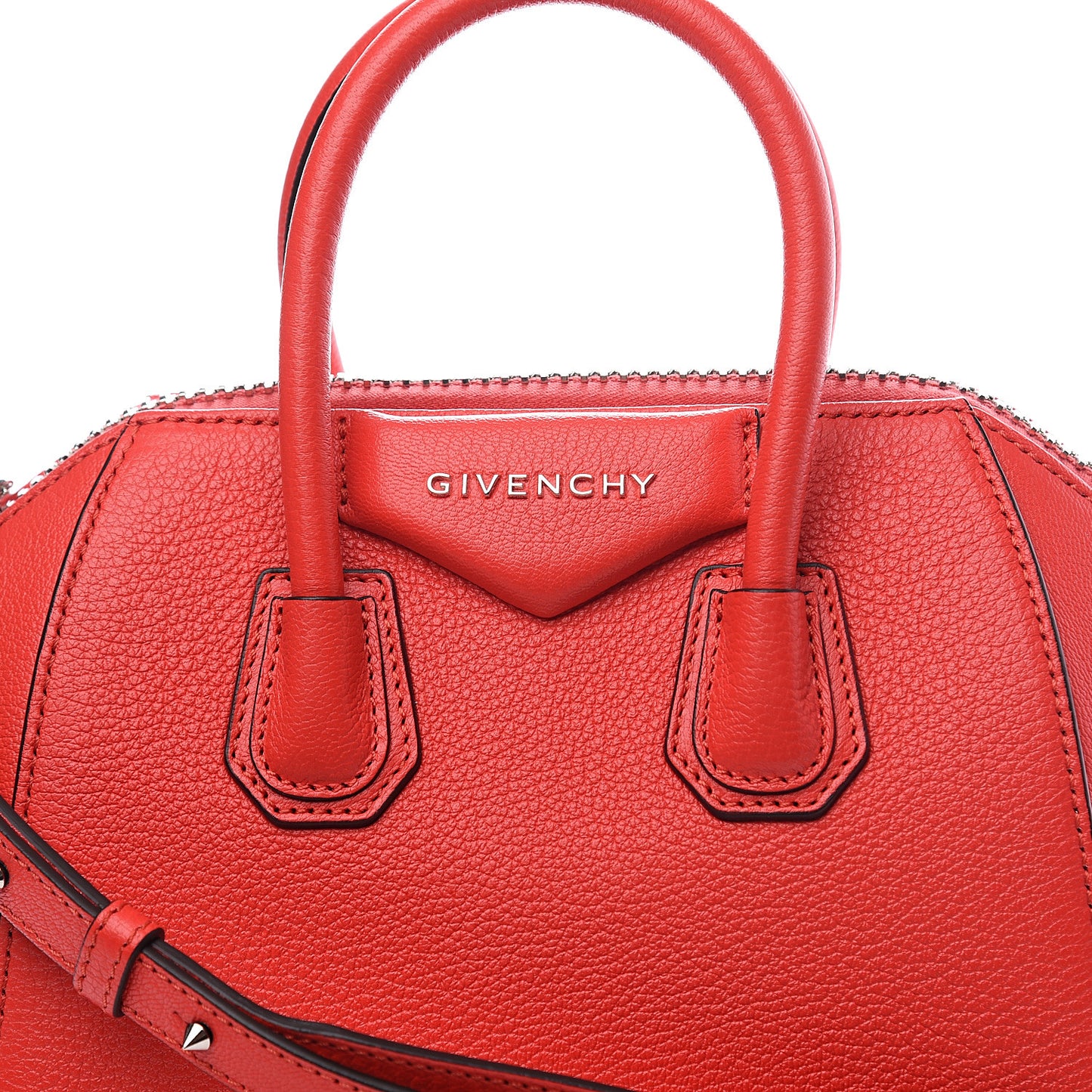 Sugar Goatskin Mini Antigona Medium Red