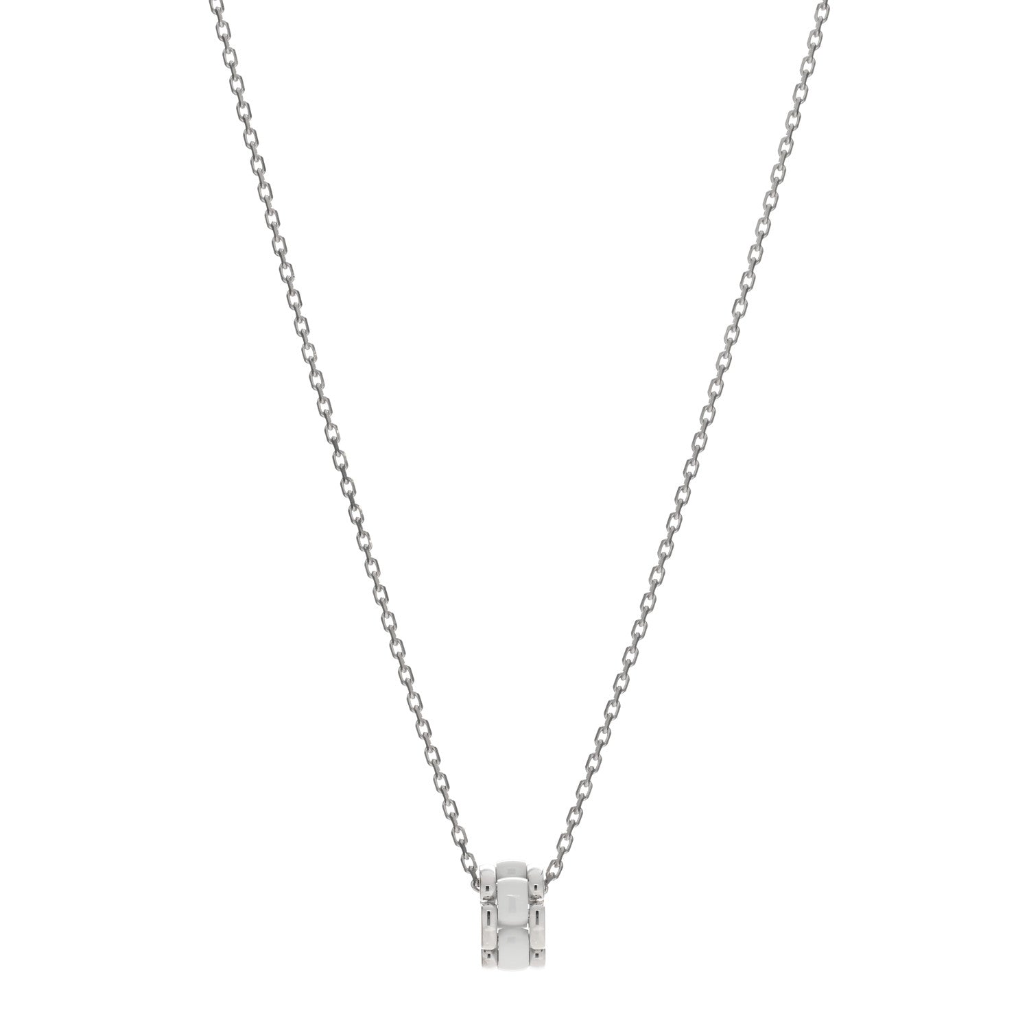 Chanel 18K White Gold Ceramic Ultra Pendant Necklace White 1 of 3