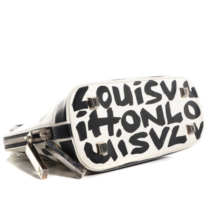 Louis Vuitton Graffiti Alma MM Black 4 of 7