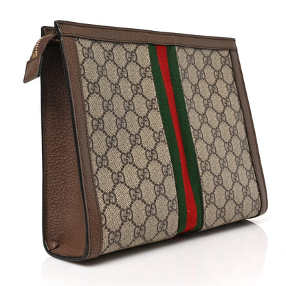 Gucci GG Supreme Monogram Web Ophidia Pouch Brown 3 of 7