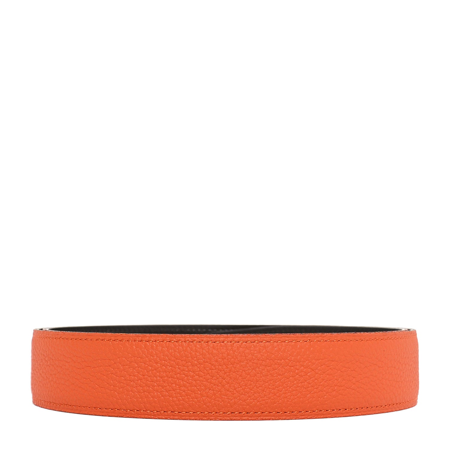 Hermes Box Togo 32mm Belt Strap 95  Ebene Orange 2 of 6
