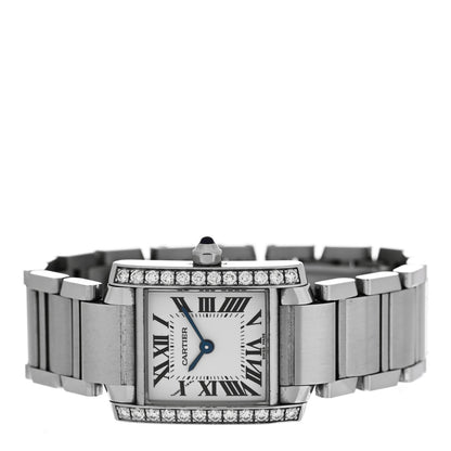 Cartier Stainless Steel Diamond Bezel 20mm Tank Francaise Quartz Watch 2 of 5
