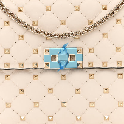 Valentino Garavani Lambskin Medium Rockstud Spike Shoulder Bag White 7 of 9