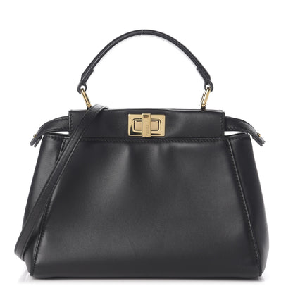 Fendi Nappa Mini Peekaboo Iconic Satchel Black 1 of 8