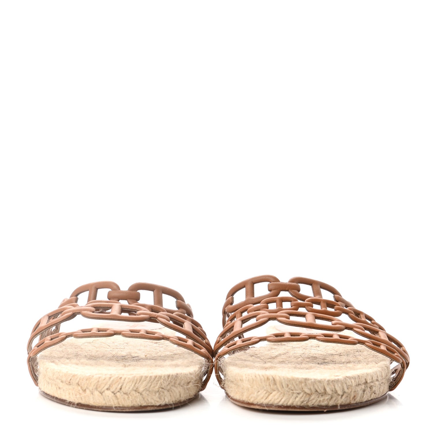 Hermes Nappa Ancone Espadrille Sandals 41 Naturel 2 of 7