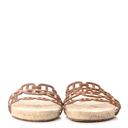 Hermes Nappa Ancone Espadrille Sandals 41 Naturel 2 of 7