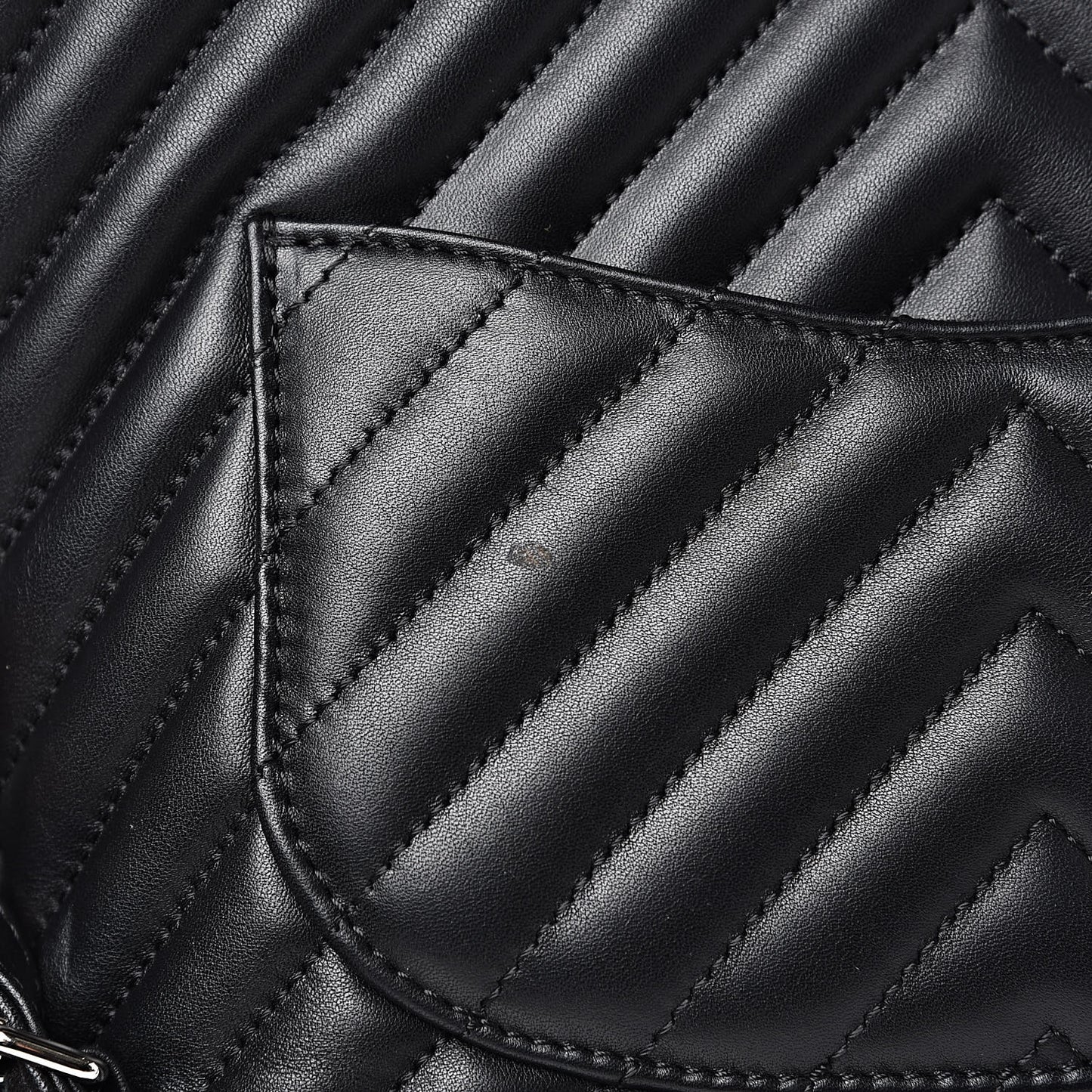 Calfskin Chevron Quilted Large Urban Spirit Backpack Black