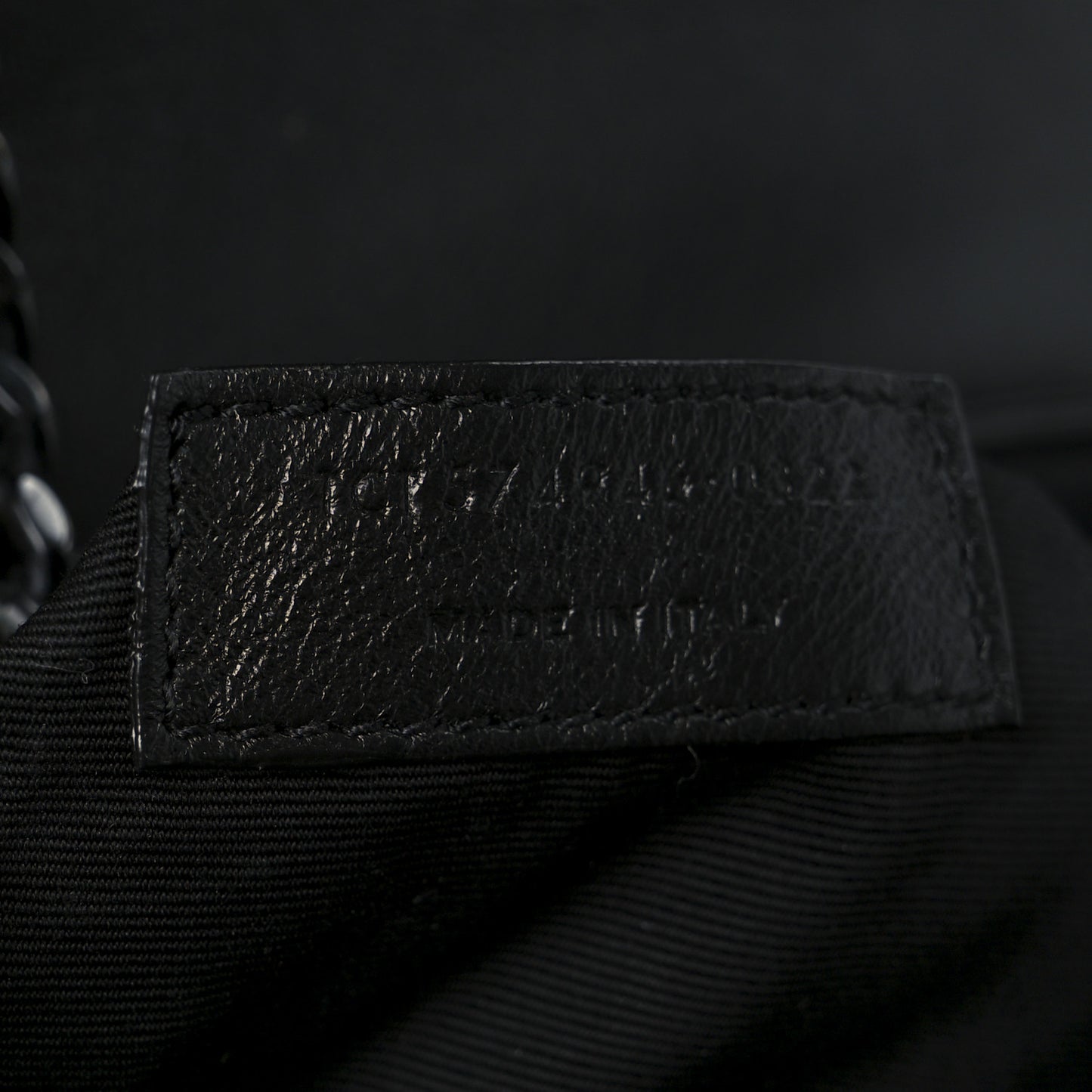 Calfskin Y Quilted Monogram Monochrome Medium Loulou Chain Satchel Black