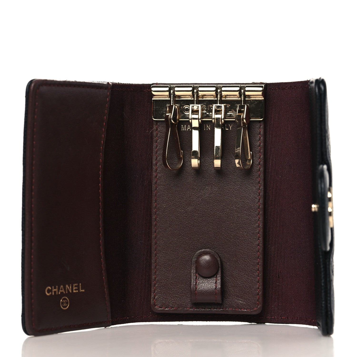 Chanel Caviar Quilted Classic 4 Key Holder Wallet Black 5 of 11