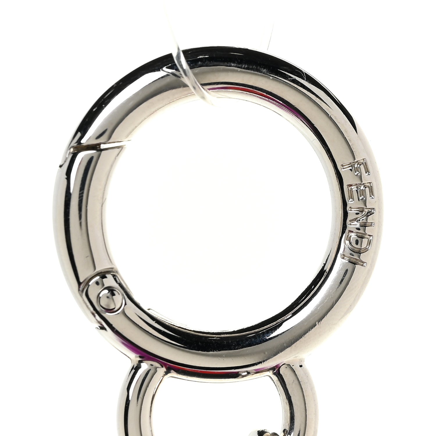 Fendi Fox Mink Goat Fur Oret Monster Bag Bug Charm Orchid Black 3 of 5