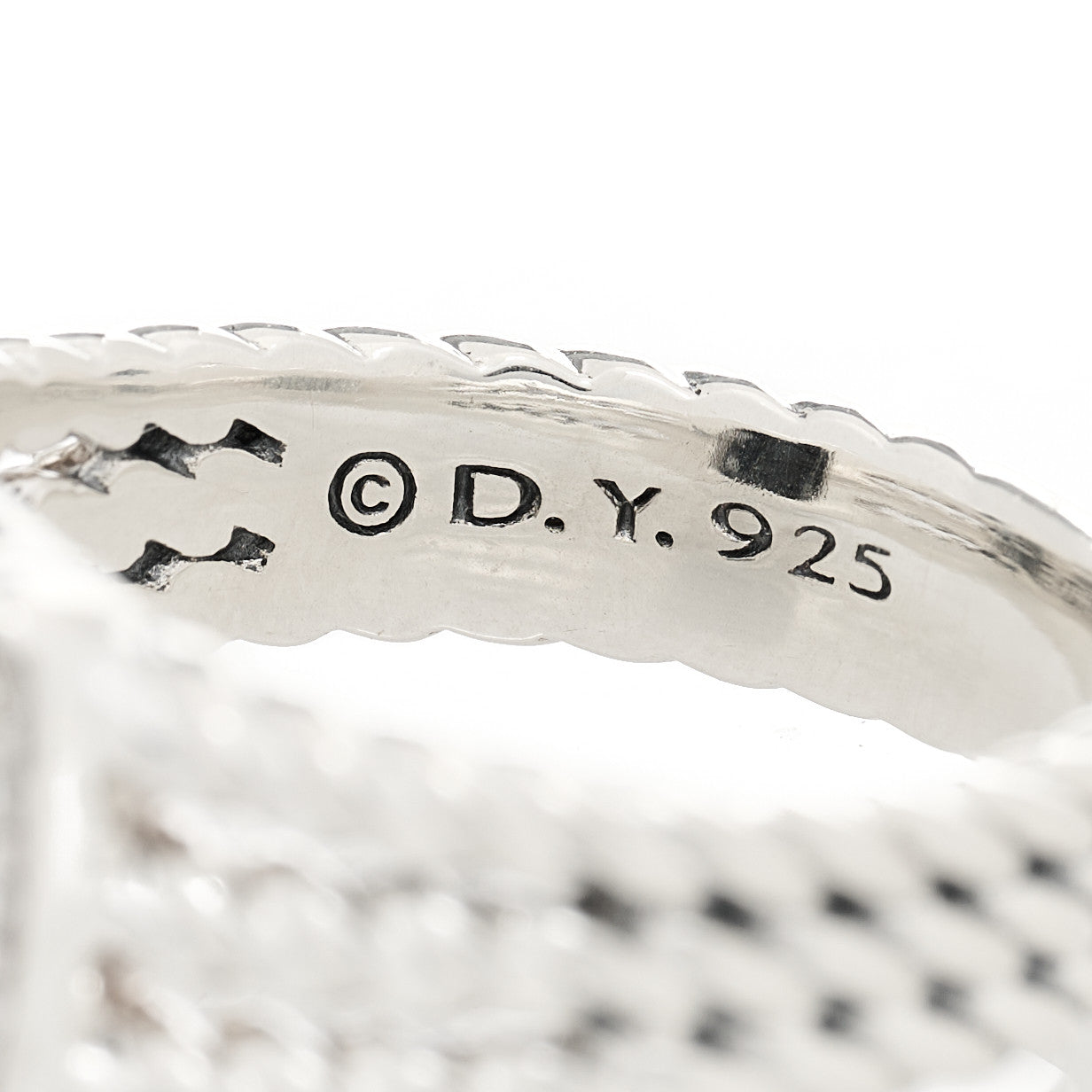 David Yurman Sterling Silver Diamond Black Onyx 10mm Petite Wheaton Ring 53 6.25 4 of 4