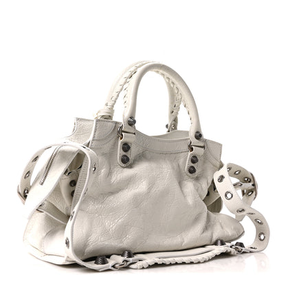 Balenciaga Agneau Arena Small Neo Cagole City Handbag Optic White 4 of 12