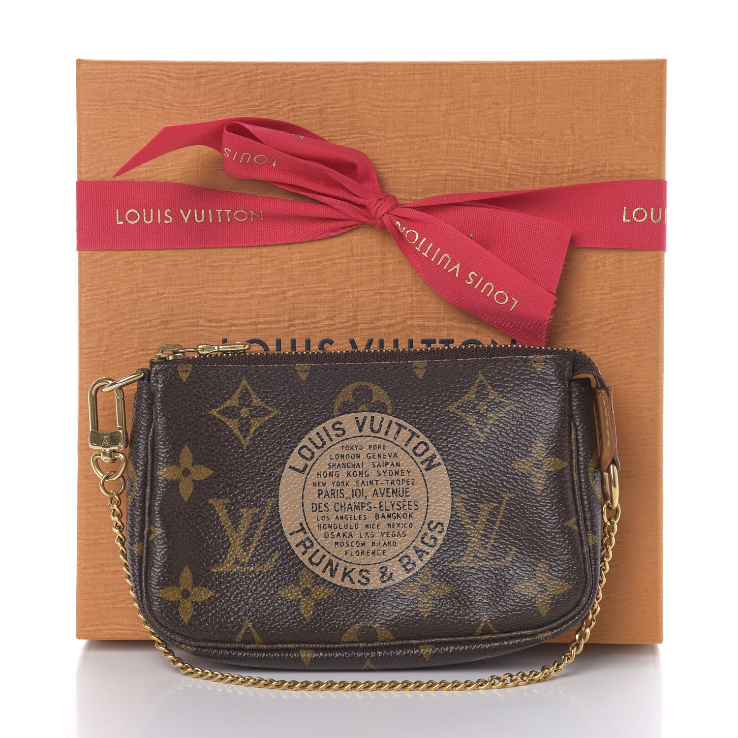 Louis Vuitton Monogram Complice Trunks and Bags Mini Pochette Accessories Beige 9 of 9