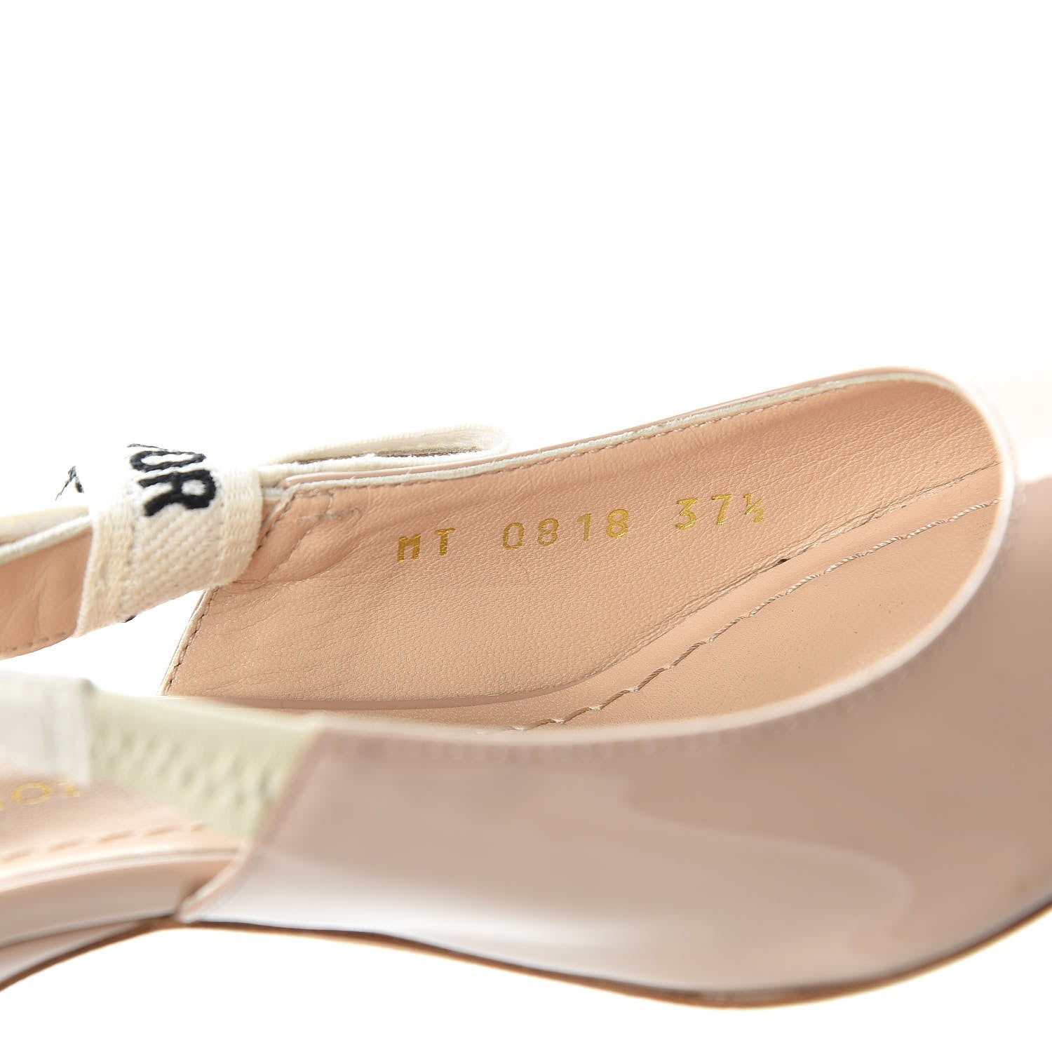 Christian Dior Patent Ribbon J'Adior Slingback 65mm Pumps 37.5 Nude 11 of 11