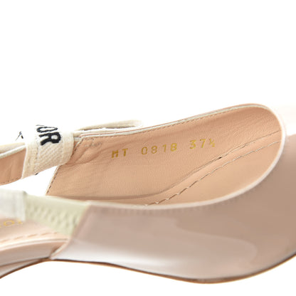 Christian Dior Patent Ribbon J'Adior Slingback 65mm Pumps 37.5 Nude 11 of 11