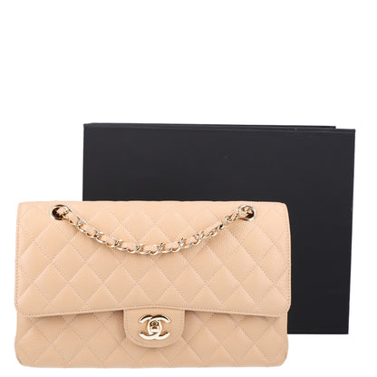 Chanel Caviar Quilted Medium Double Flap Beige 3 of 11
