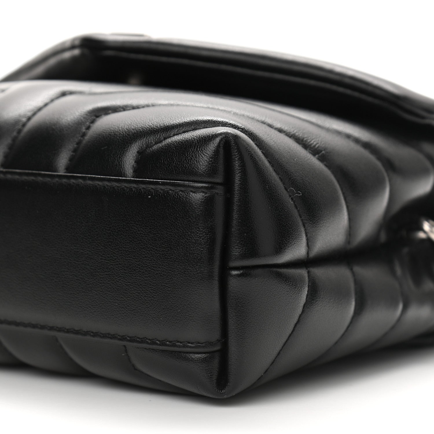 Saint Laurent Calfskin Y Quilted Monogram Toy Loulou Crossbody Bag Black 11 of 13