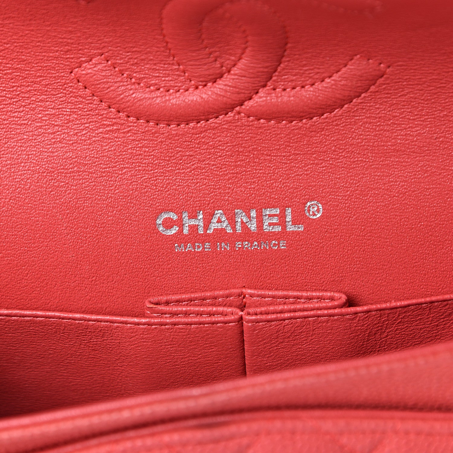 Chanel Iridescent Caviar Quilted Medium Double Flap Red 5 of 15