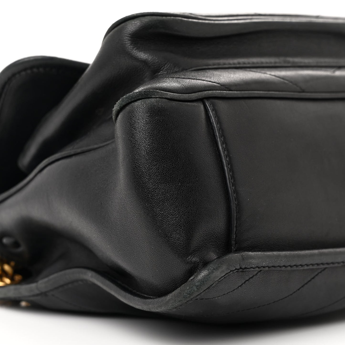 Lambskin Matelasse Monogram Medium Niki Chain Satchel Black