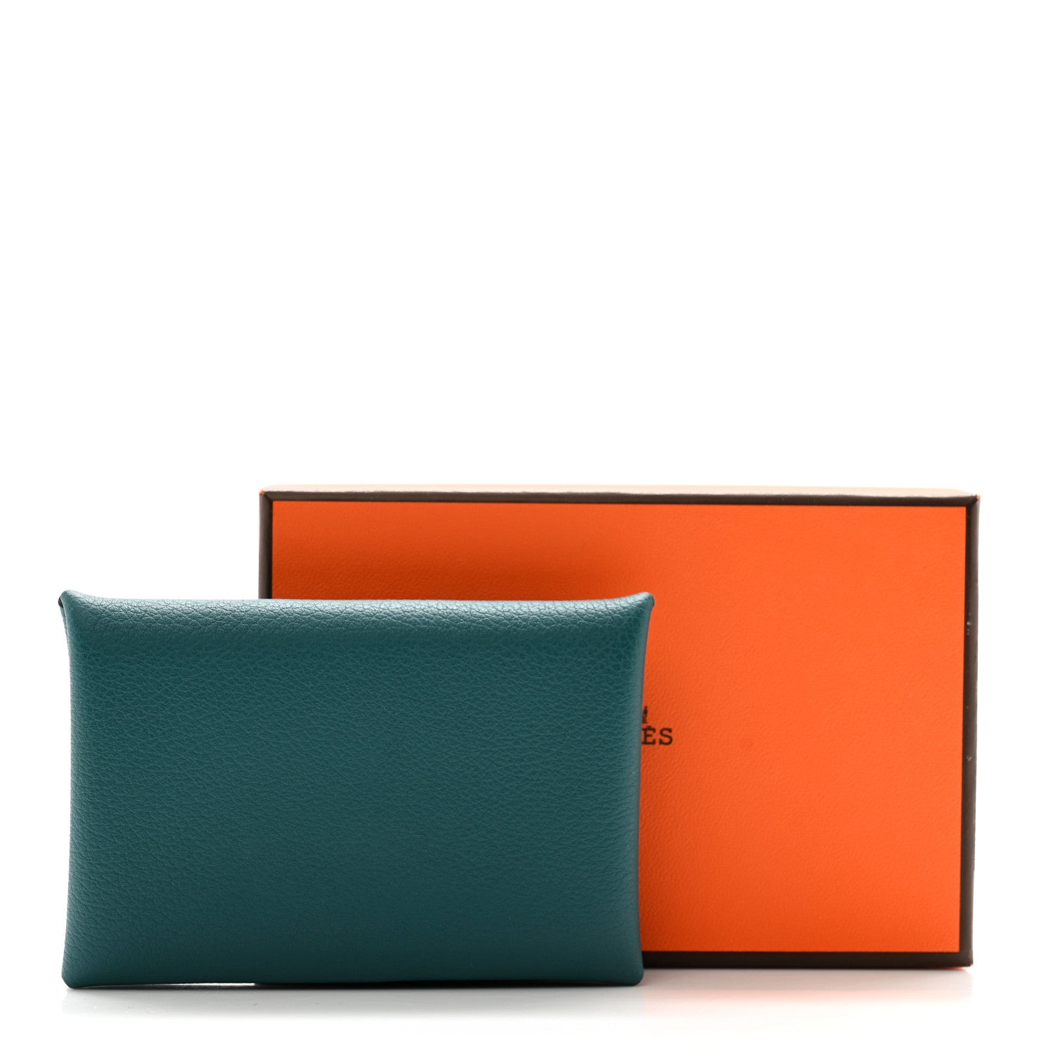 Hermes Chevre Mysore Calvi Card Case Vert Bosphore 8 of 8