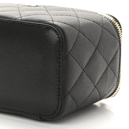 Chanel Caviar Quilted Small Vanity Case With Chain Black 9 of 9