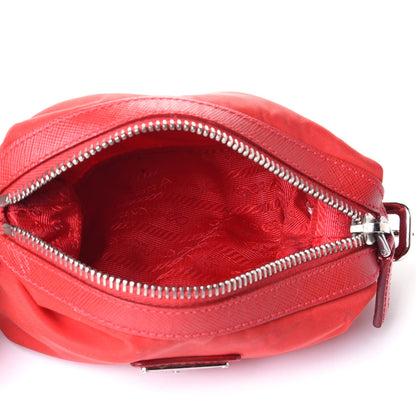 Prada Tessuto Nylon Vela Cosmetic Pouch Rosso 3 of 4