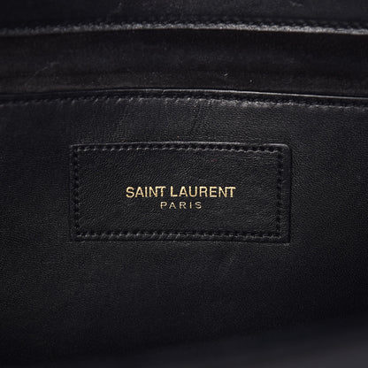Saint Laurent Calfskin Classic Monogram Tassel Clutch Black 8 of 19