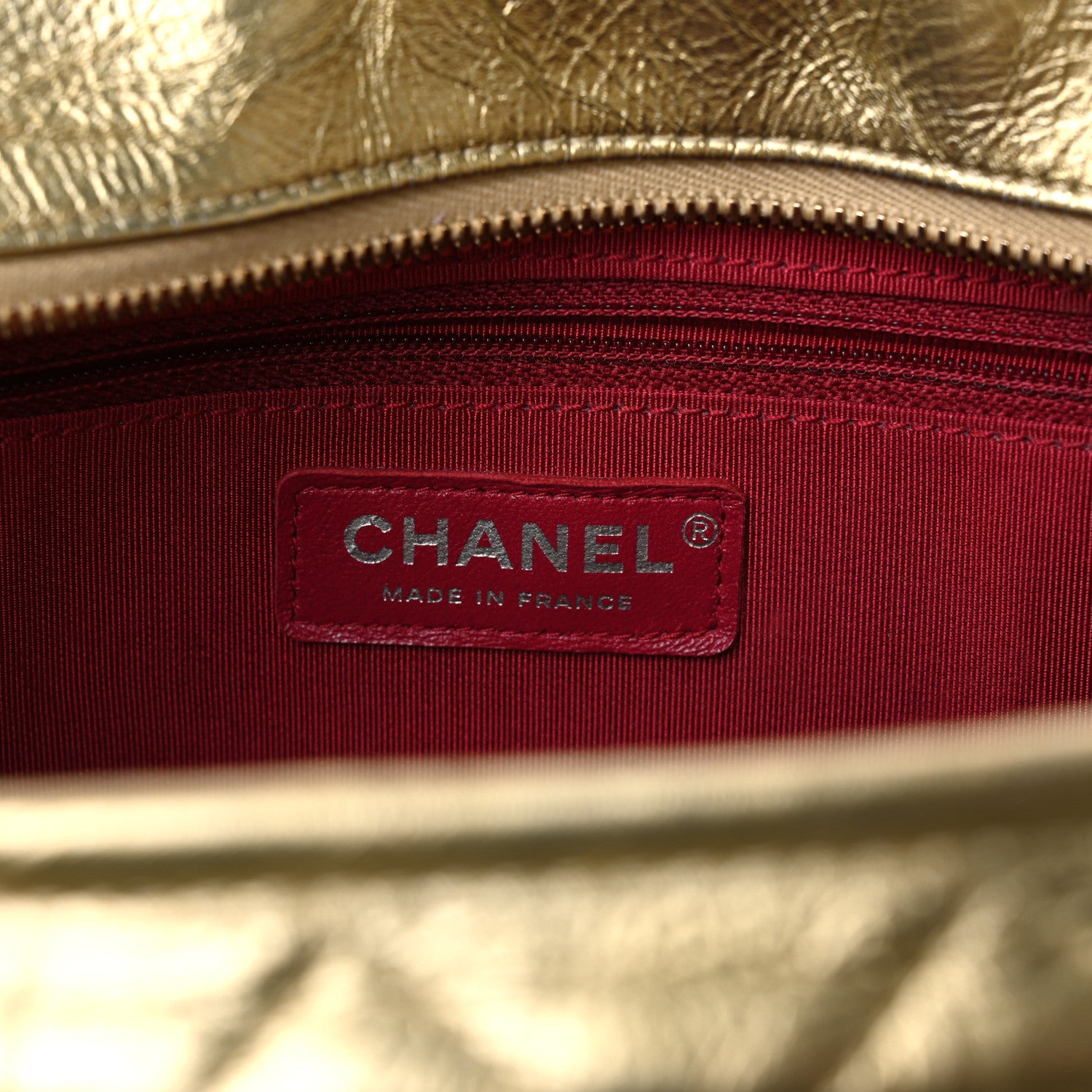 Chanel Metallic Aged Calfskin Quilted Medium Gabrielle Gold 6 of 10