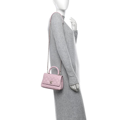 Chanel Caviar Quilted Extra Mini Coco Handle Flap Light Pink 2 of 11