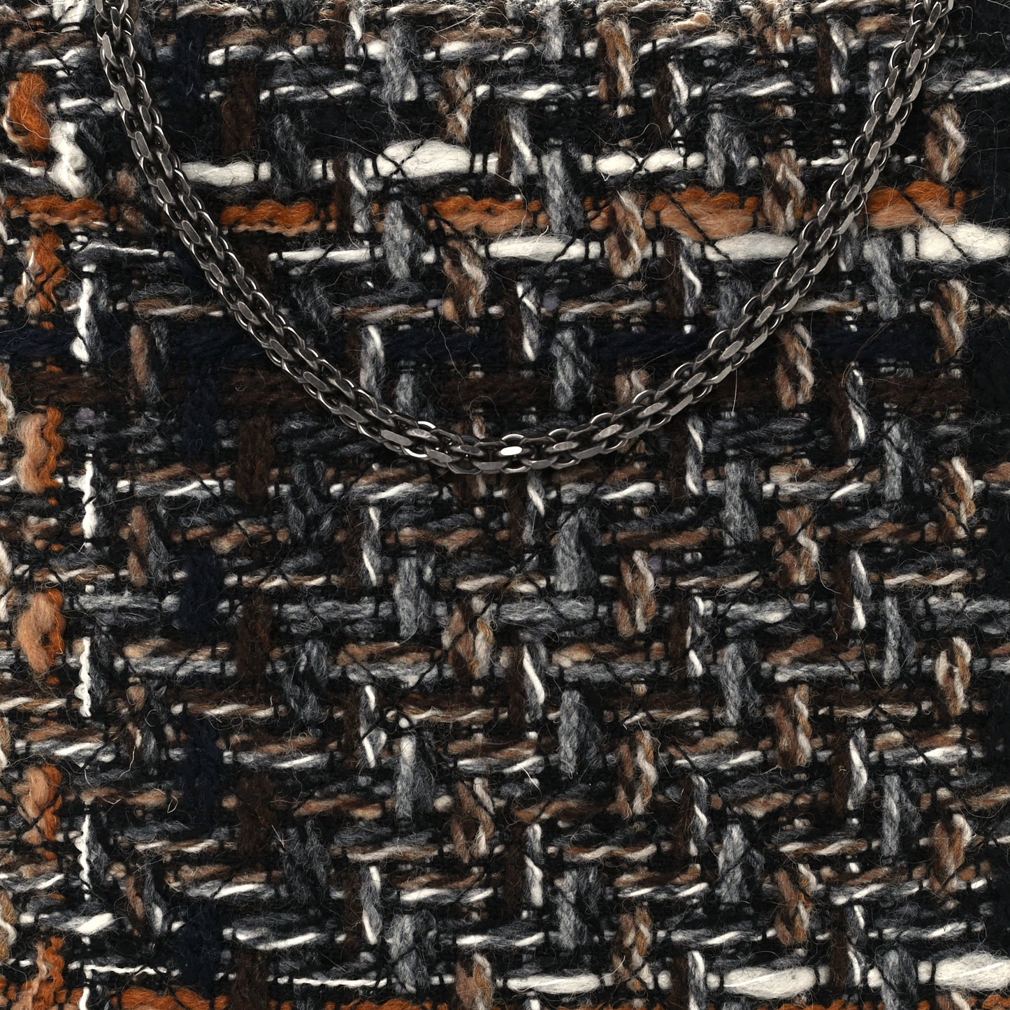 Tweed Kisslock Minaudiere Black Multicolor