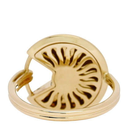 Cartier 18K Yellow Gold Diamond Guilloche Amulette de Cartier Ring 56 7.75 4 of 7