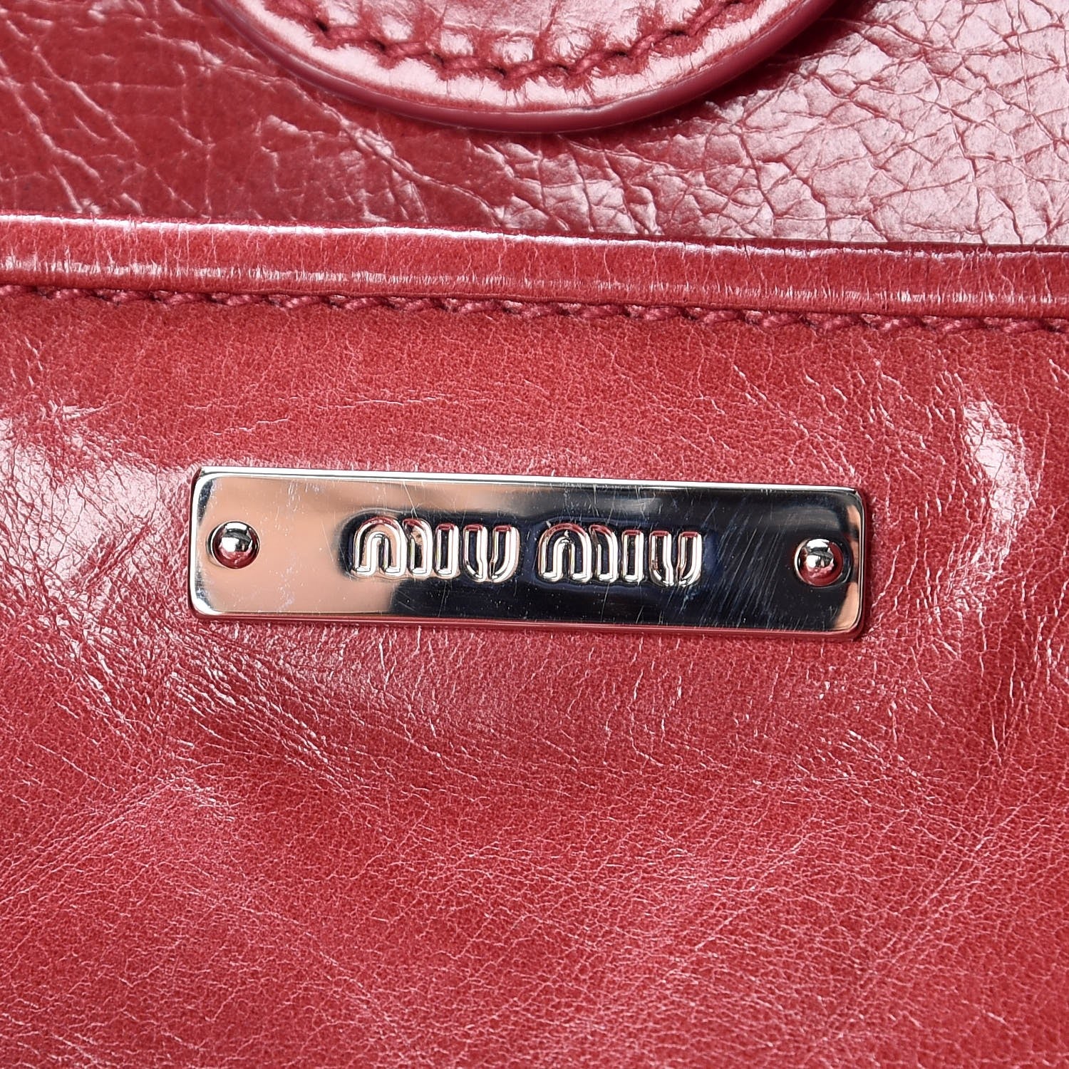 Miu Miu Vitello Shine Top Handle Satchel Bruyere 7 of 9