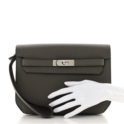 Hermes Togo Kelly Depeches 25 Pouch Etain 2 of 9