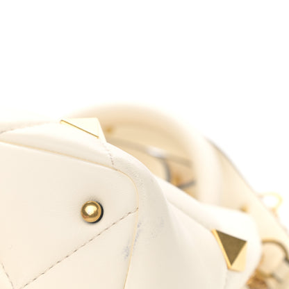 Valentino Garavani Nappa Small Roman Stud The Handle Bag Ivory 10 of 13