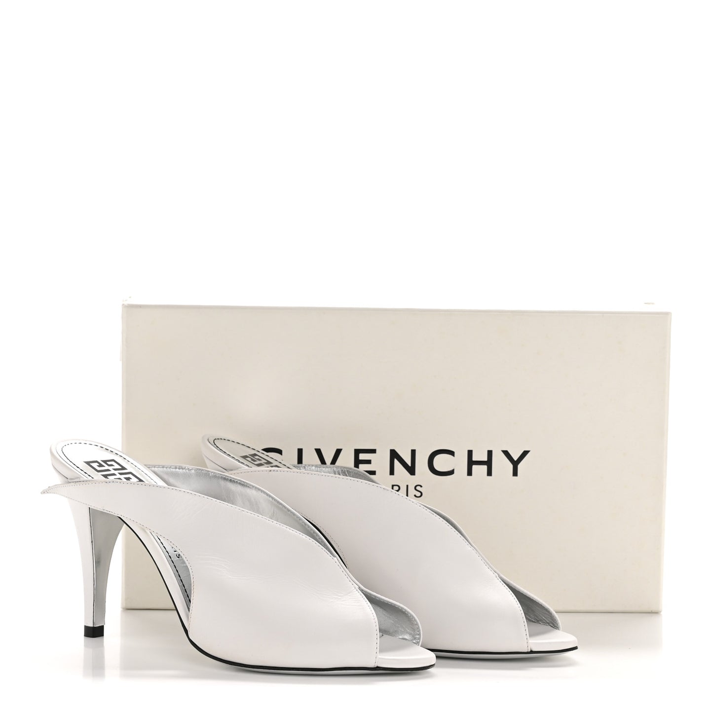 Smooth Calfskin Lookbook 95mm Mules 37 White