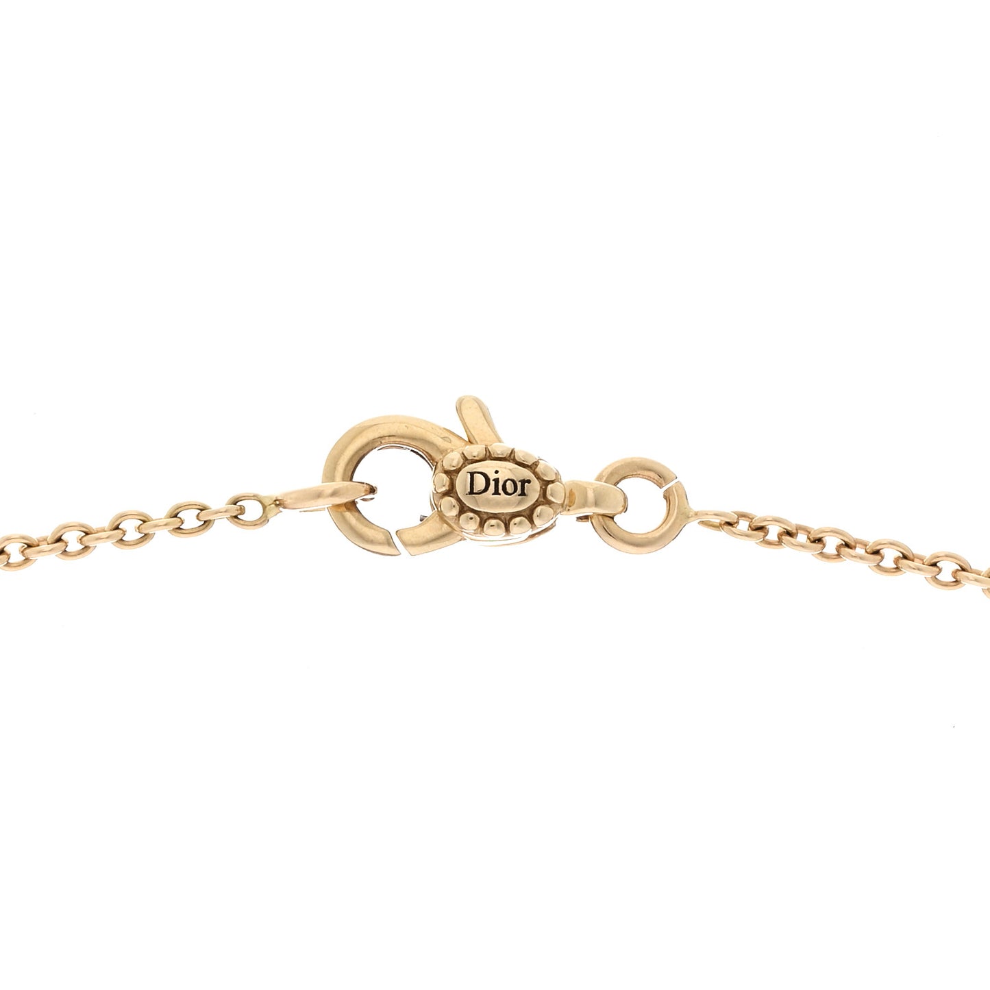 18K Yellow Gold Diamond Mother of Pearl Rose Des Vents Necklace