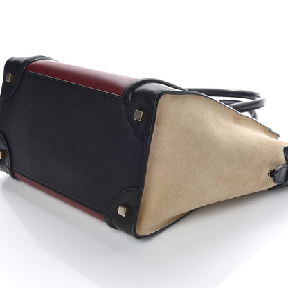 Celine Smooth Calfskin Suede Mini Tri-Color Luggage Rust 6 of 12